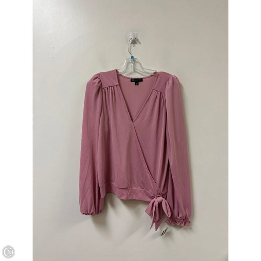 Top Long Sleeve By Inc In Pink, Size: L