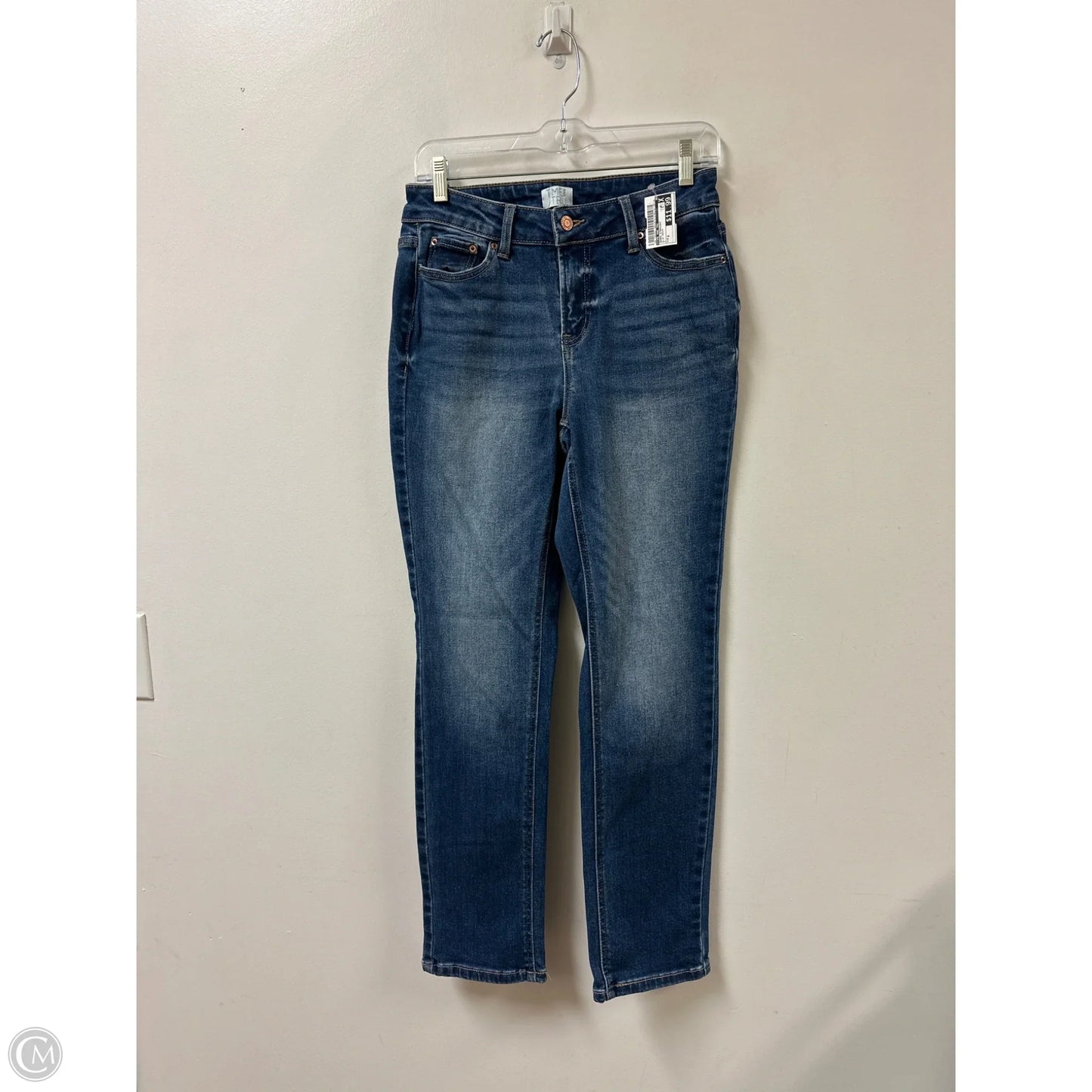 Jeans Straight By Time And Tru In Blue Denim, Size: 4