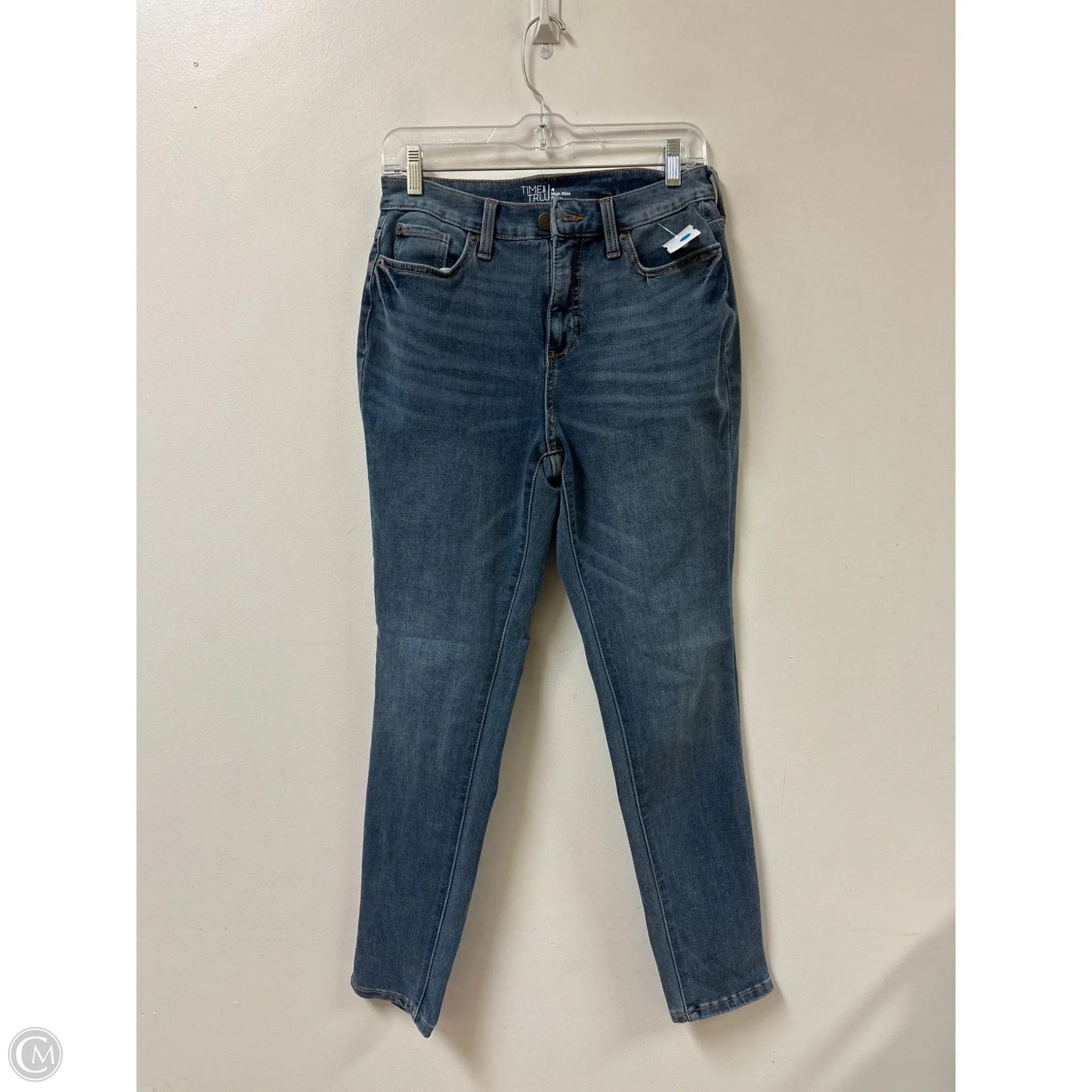 Jeans Skinny By Time And Tru In Blue Denim, Size: 4