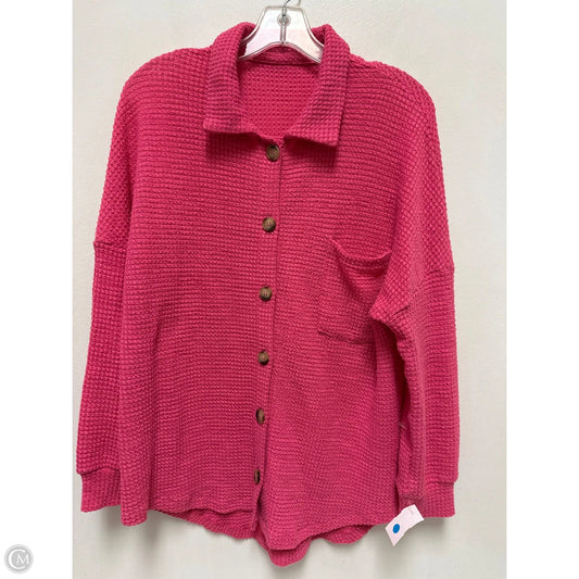 Blouse Long Sleeve By Clothes Mentor In Pink, Size: S