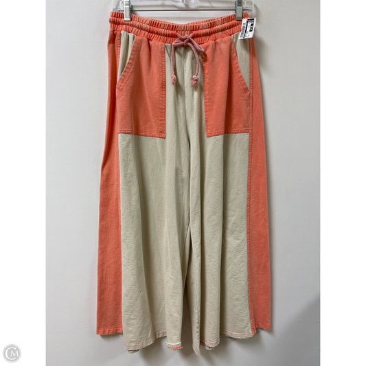 Pants Lounge By Mittoshop In Cream & Orange, Size: 4