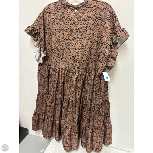 Dress Casual Short By Shein In Animal Print, Size: 1x