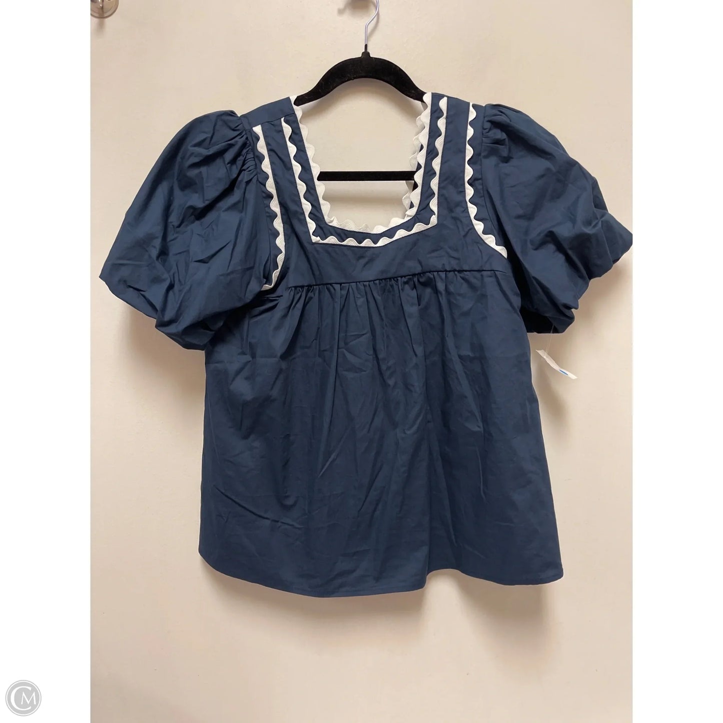 Top Short Sleeve By She + Sky In Navy, Size: S