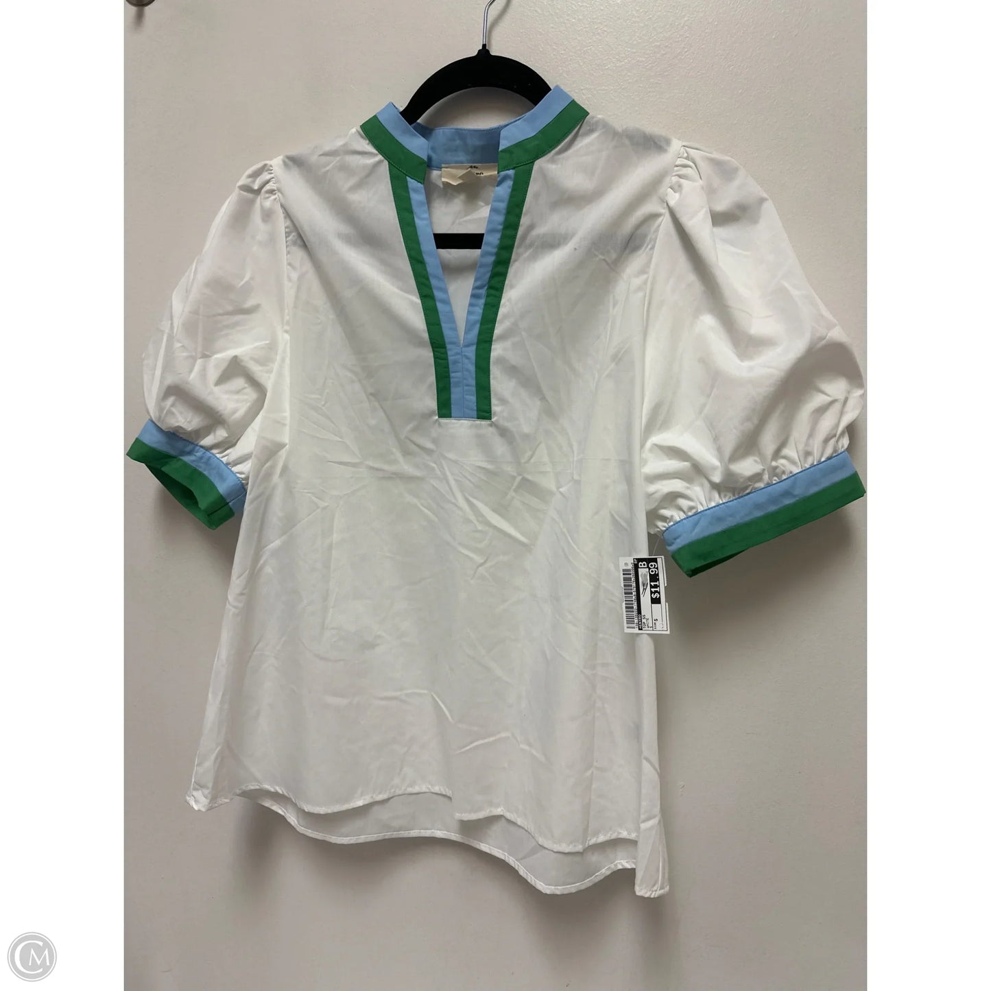 Top Short Sleeve By Entro In White, Size: S