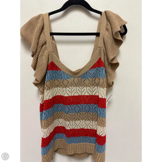 Top Short Sleeve By Cato In Multi-colored, Size: 1x
