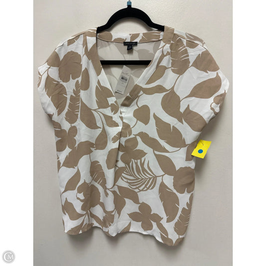 Top Short Sleeve By Ann Taylor In Tan, Size: Xs