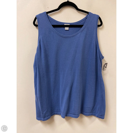 Tank Top By Chicos In Blue, Size: 1x