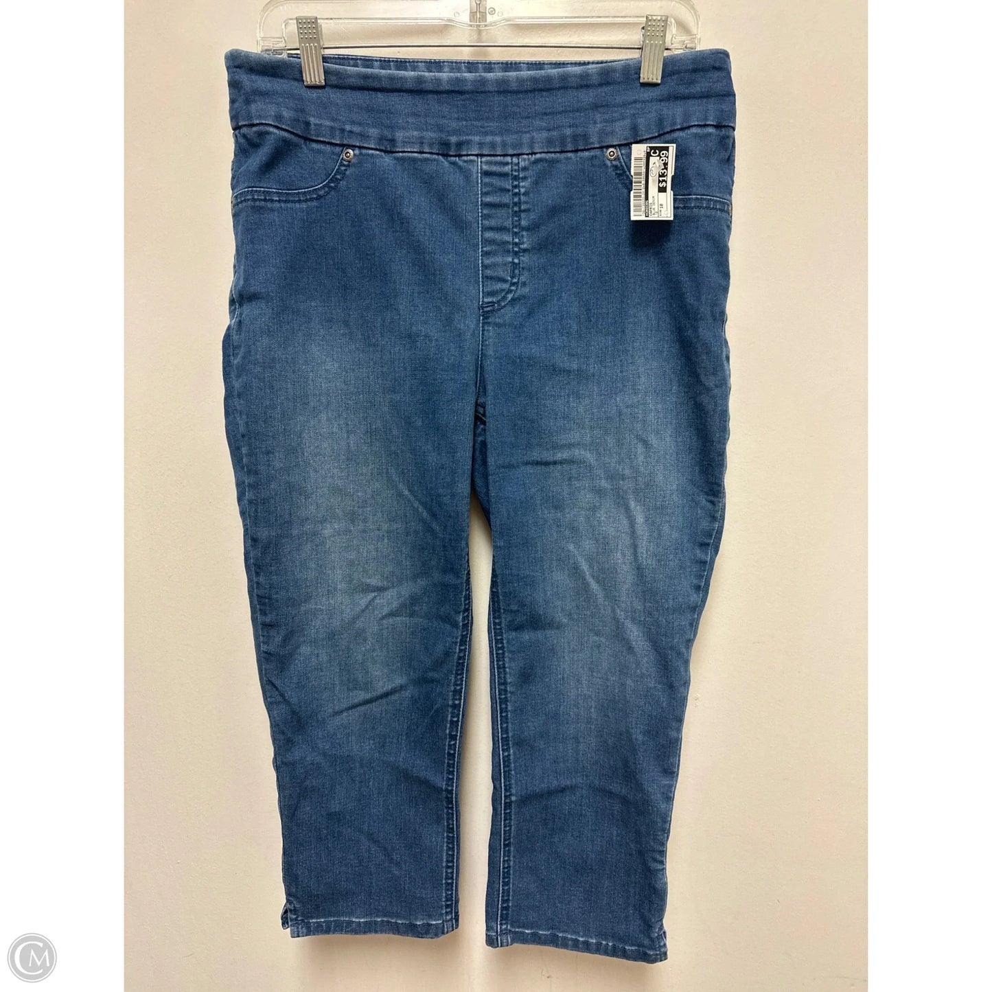 Capris By Chicos In Blue Denim, Size: 10