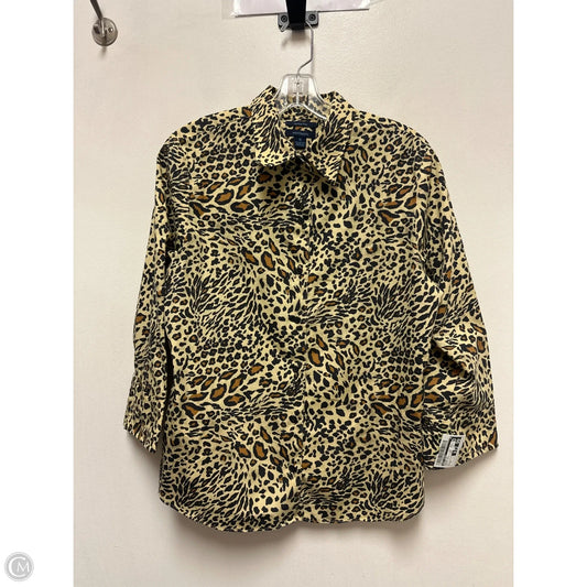 Blouse Long Sleeve By West Bound In Animal Print, Size: M