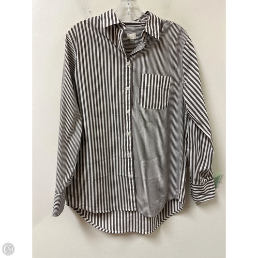 Blouse Long Sleeve By A New Day In Striped Pattern, Size: S