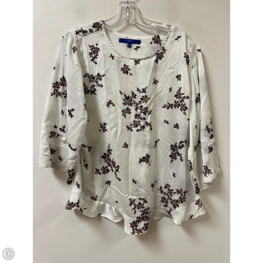 Top Long Sleeve By Apt 9 In White, Size: Xl