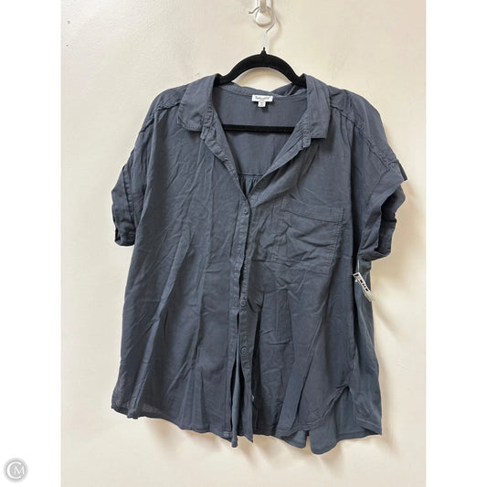 Blouse Short Sleeve By Splendid In Grey, Size: L
