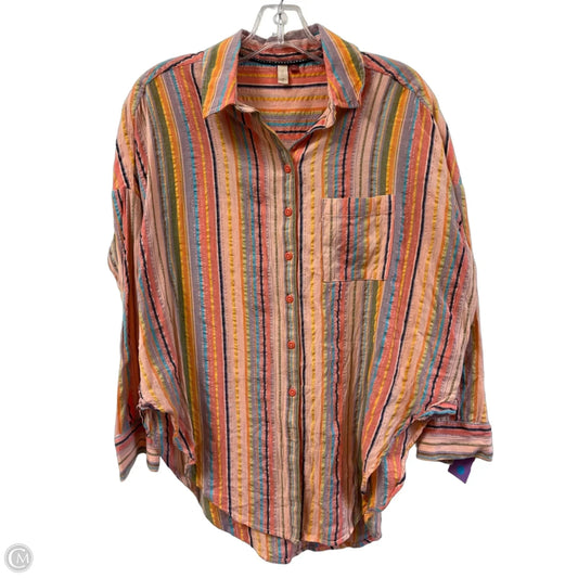 Top Long Sleeve By Pilcro In Orange, Size: Xs