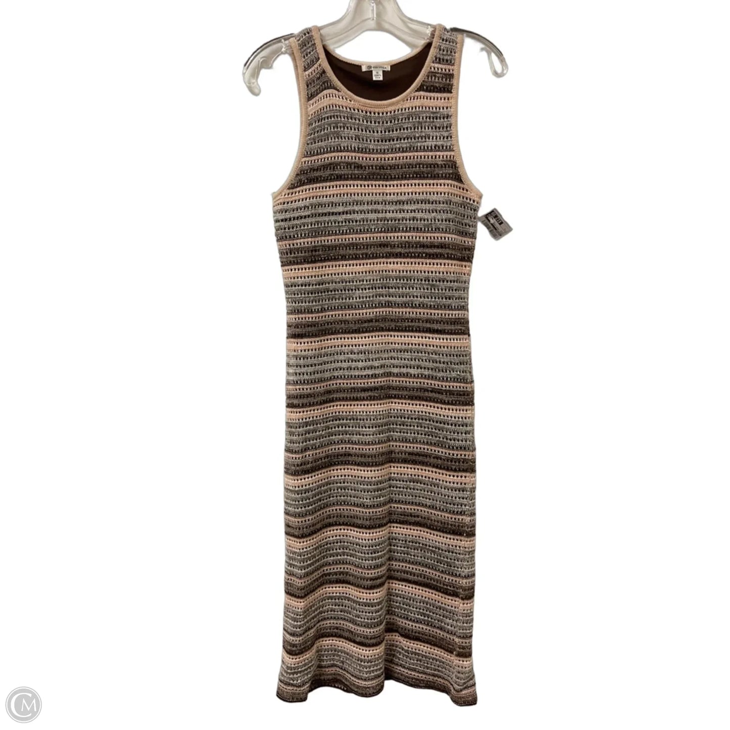 Dress Casual Midi By Versona In Brown, Size: S