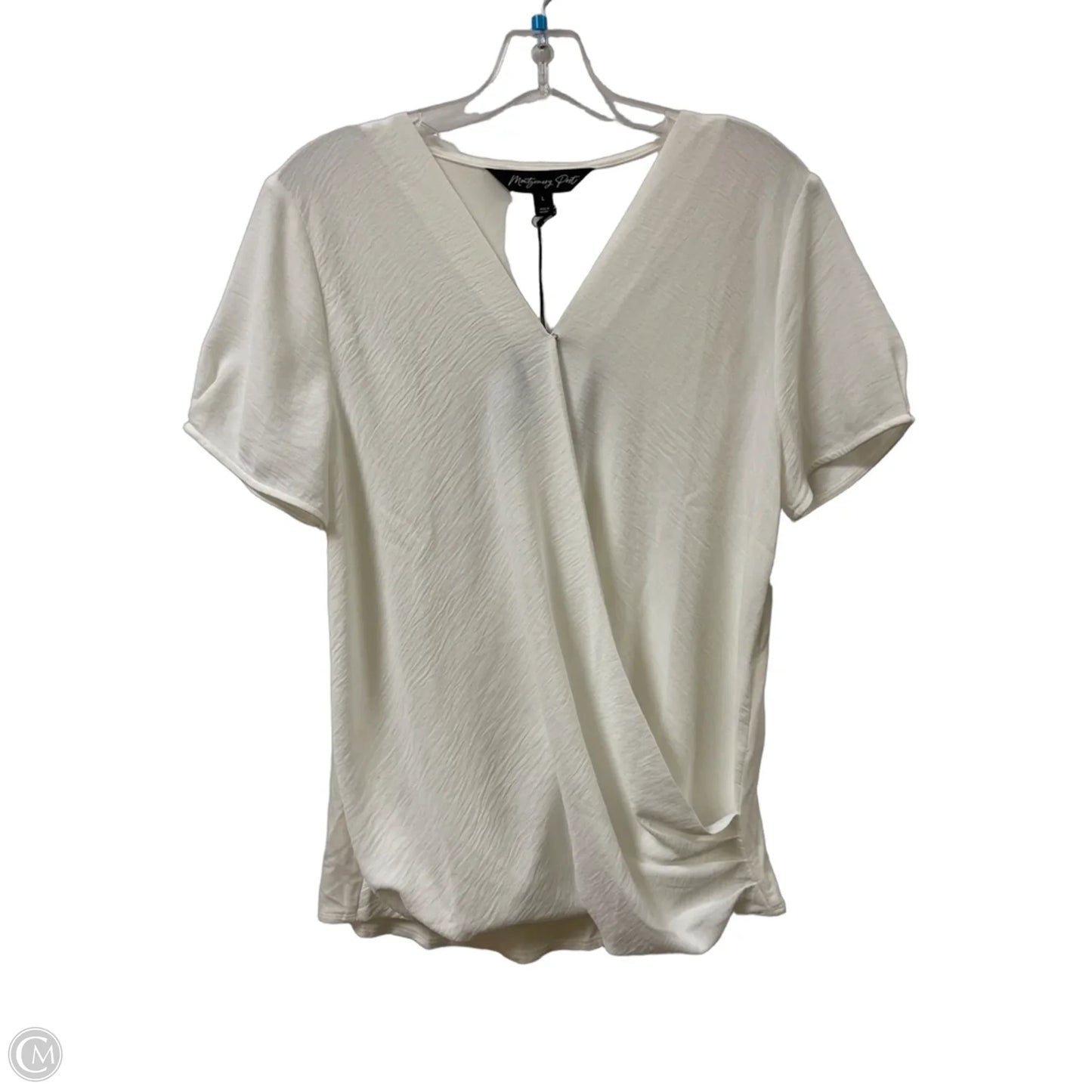 Top Short Sleeve By Clothes Mentor In White, Size: L