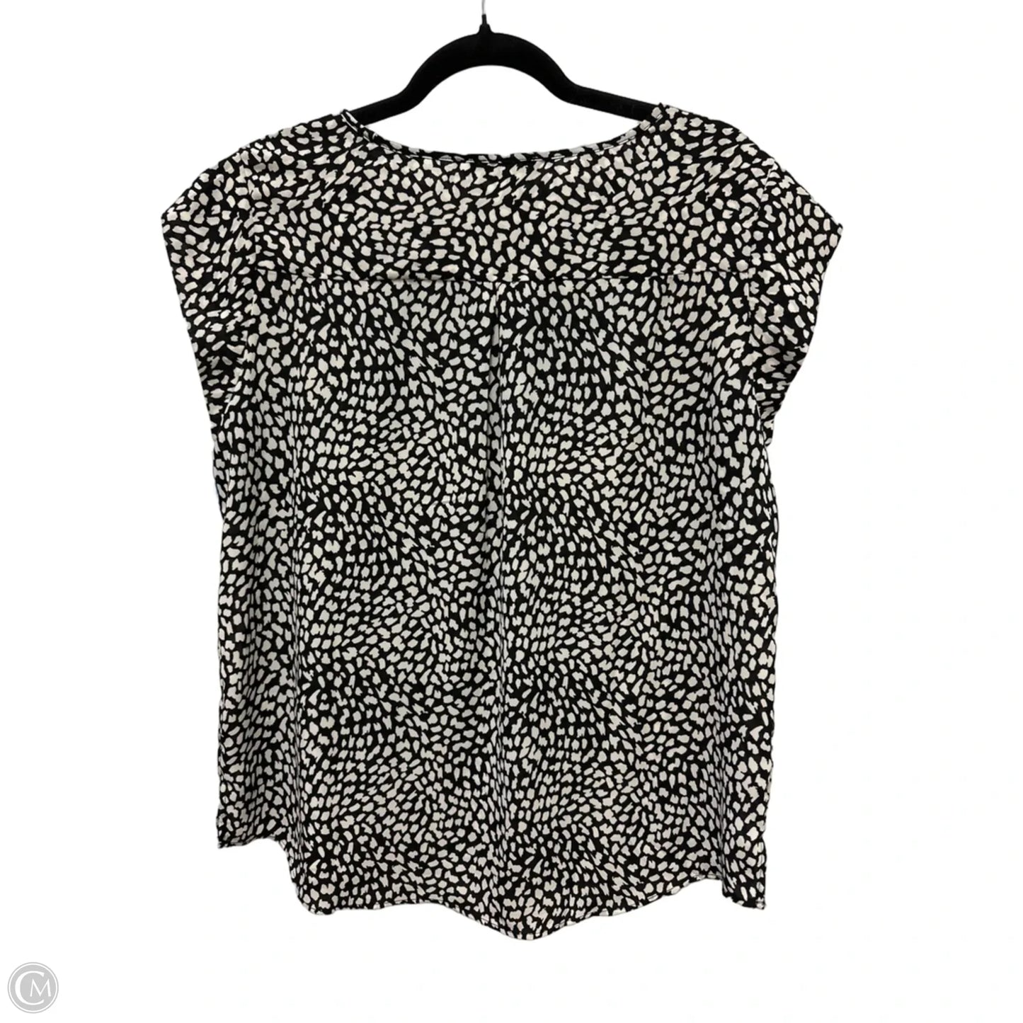 Top Short Sleeve By Carolina Belle In Black & White, Size: L