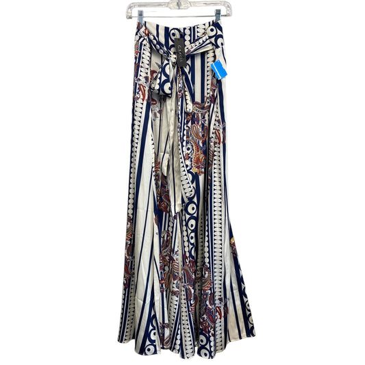 Pants Lounge By Gracia In Blue & White, Size:12