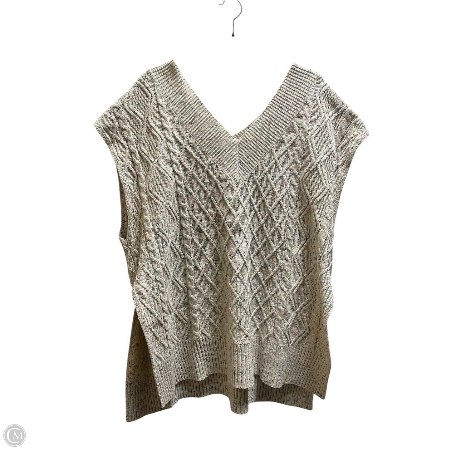 Vest Sweater By Le Lis In Tan, Size: L