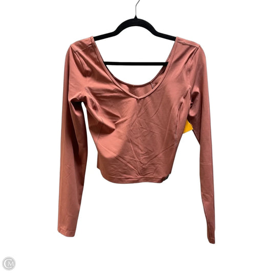 Athletic Top Long Sleeve Crewneck By Lululemon In Pink, Size: M