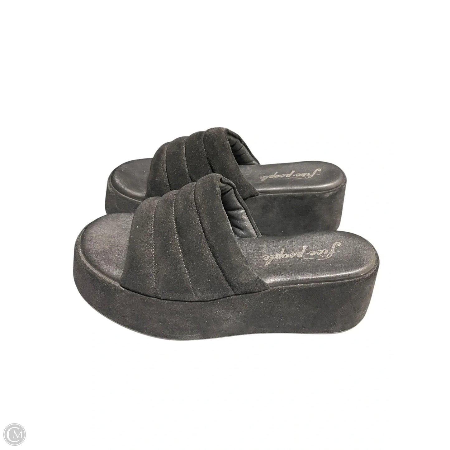 Sandals Heels Wedge By Free People In Black, Size: 7