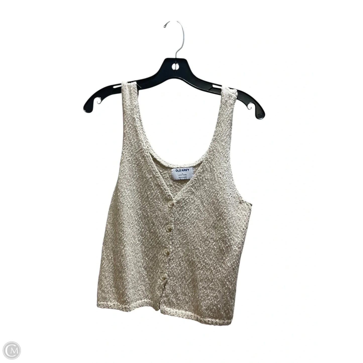 Top Sleeveless By Old Navy In Tan, Size: M