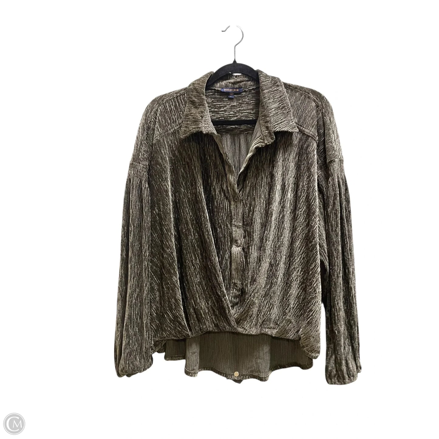 Top Long Sleeve By Skies Are Blue In Green, Size: L