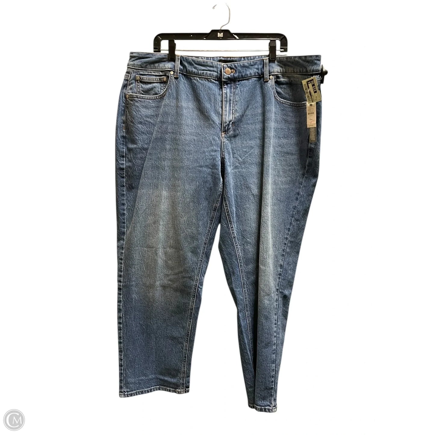 Jeans Straight By Talbots In Blue Denim, Size: 18