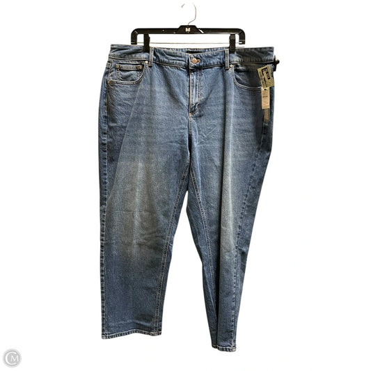 Jeans Straight By Talbots In Blue Denim, Size: 18