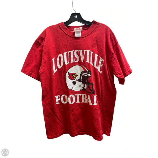 Top Short Sleeve By Cmf In Red, Size: L