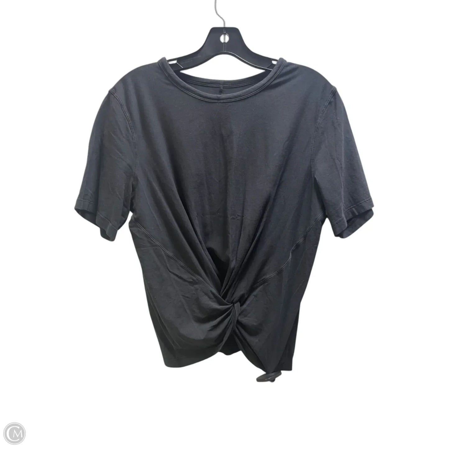 Athletic Top Short Sleeve By Lululemon In Black, Size: S