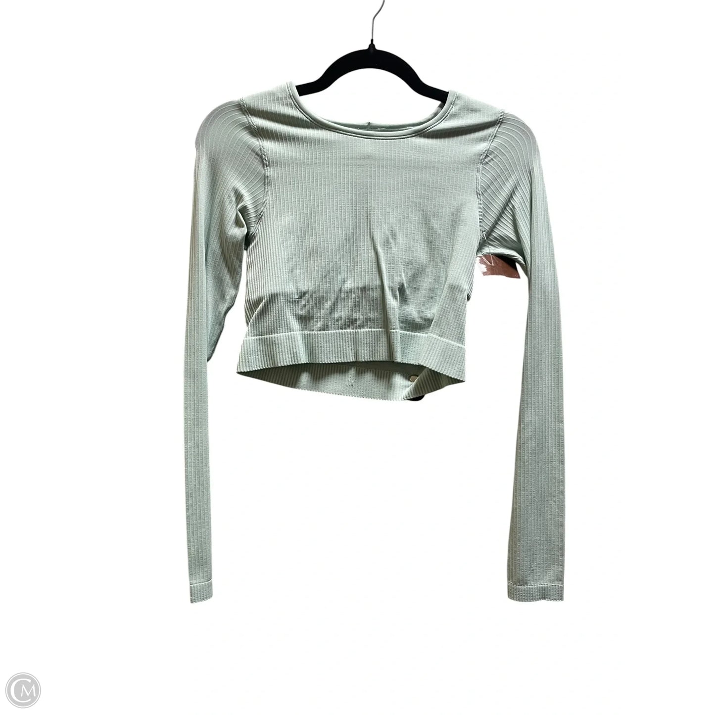 Athletic Top Long Sleeve Collar By Lululemon In Green, Size: M
