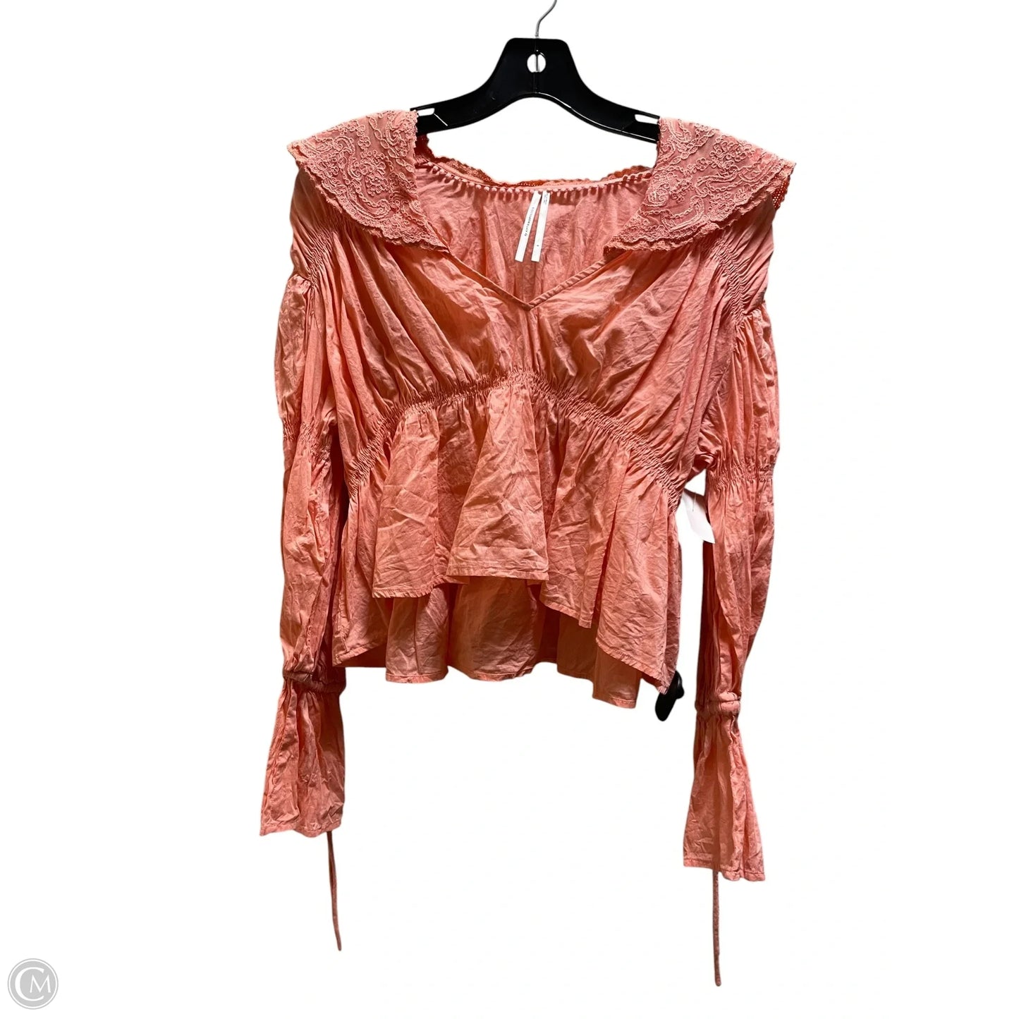 Top Long Sleeve By Anthropologie In Pink, Size: S