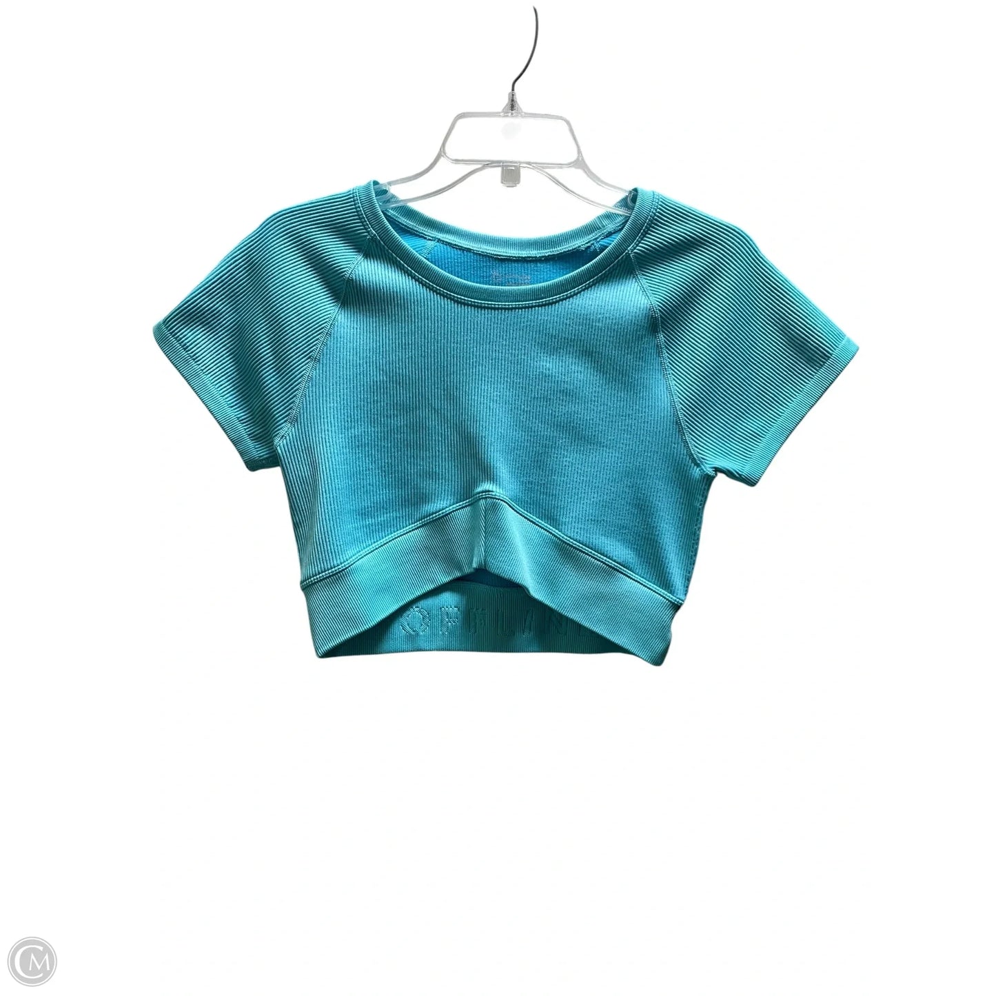 Athletic Top Short Sleeve By Offline In Blue, Size: L
