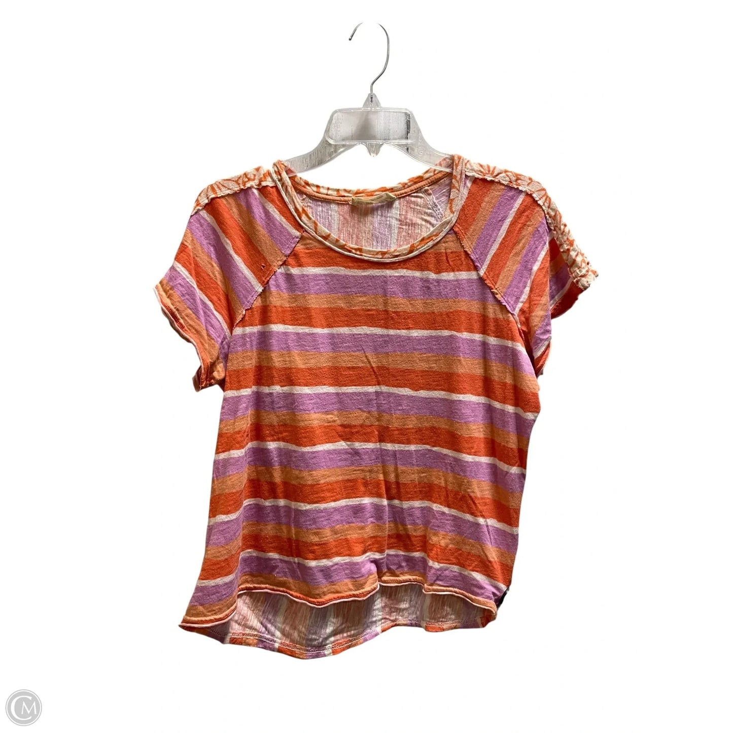Top Short Sleeve By We The Free In Striped Pattern, Size: S