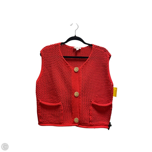 Vest Sweater By Entro In Red, Size: S