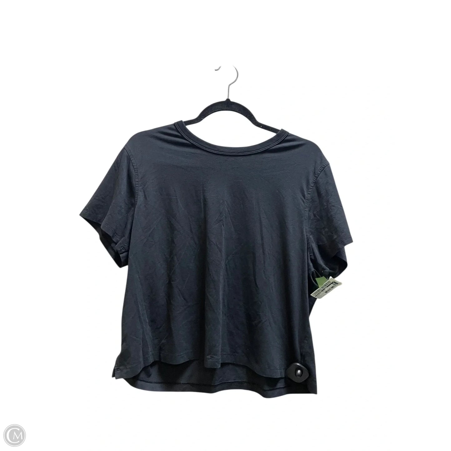 Athletic Top Short Sleeve By Lululemon In Black, Size: L