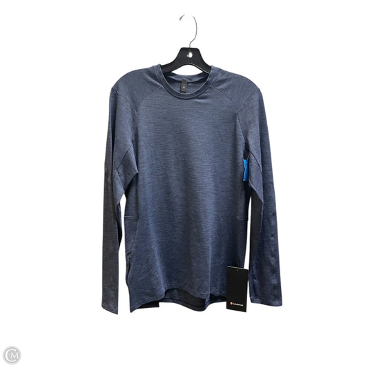 Athletic Top Long Sleeve Collar By Lululemon In Blue, Size: S