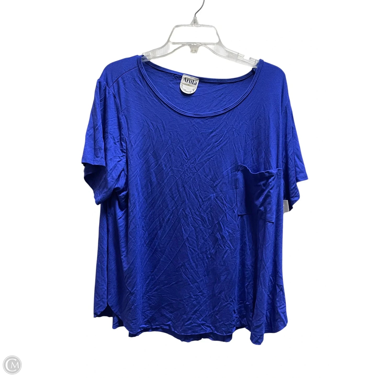 Top Short Sleeve By Arula In Blue, Size: 1x