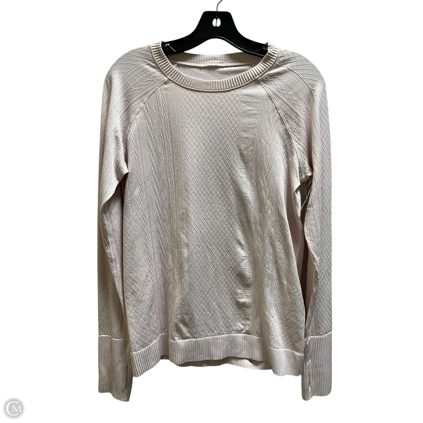 Athletic Top Long Sleeve Collar By Lululemon In Pink, Size: 4