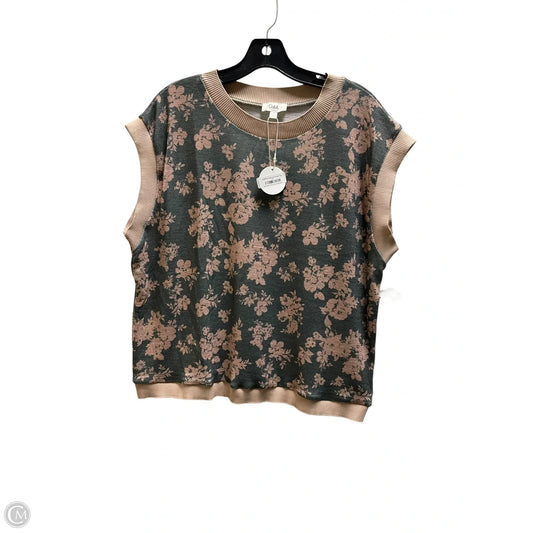 Top Sleeveless By Oddi In Green, Size: S