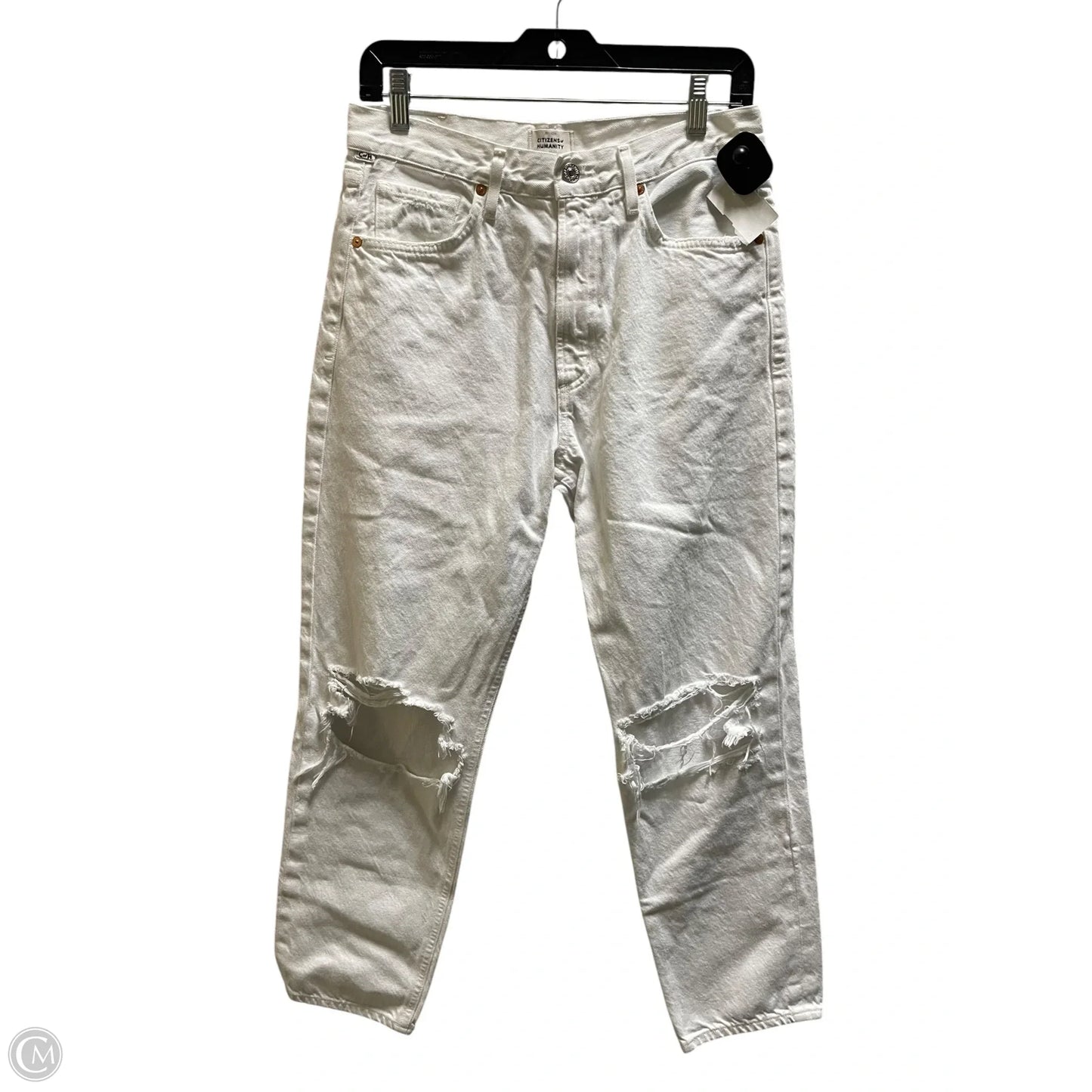 Jeans Straight By Citizens Of Humanity In White Denim, Size: 4