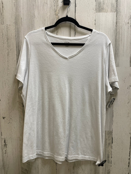 White Top Short Sleeve Falls Creek, Size 1x