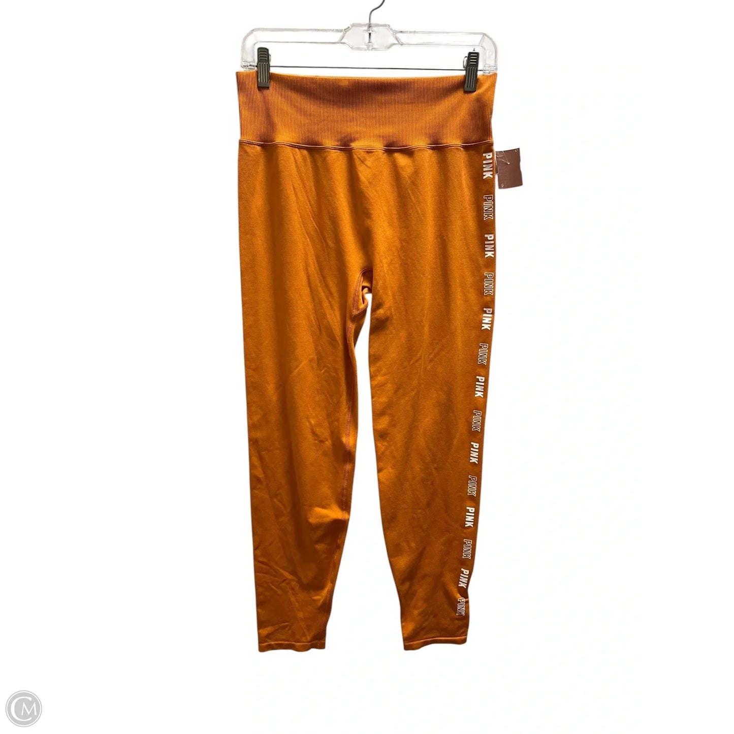 Athletic Leggings By Pink In Orange, Size: L