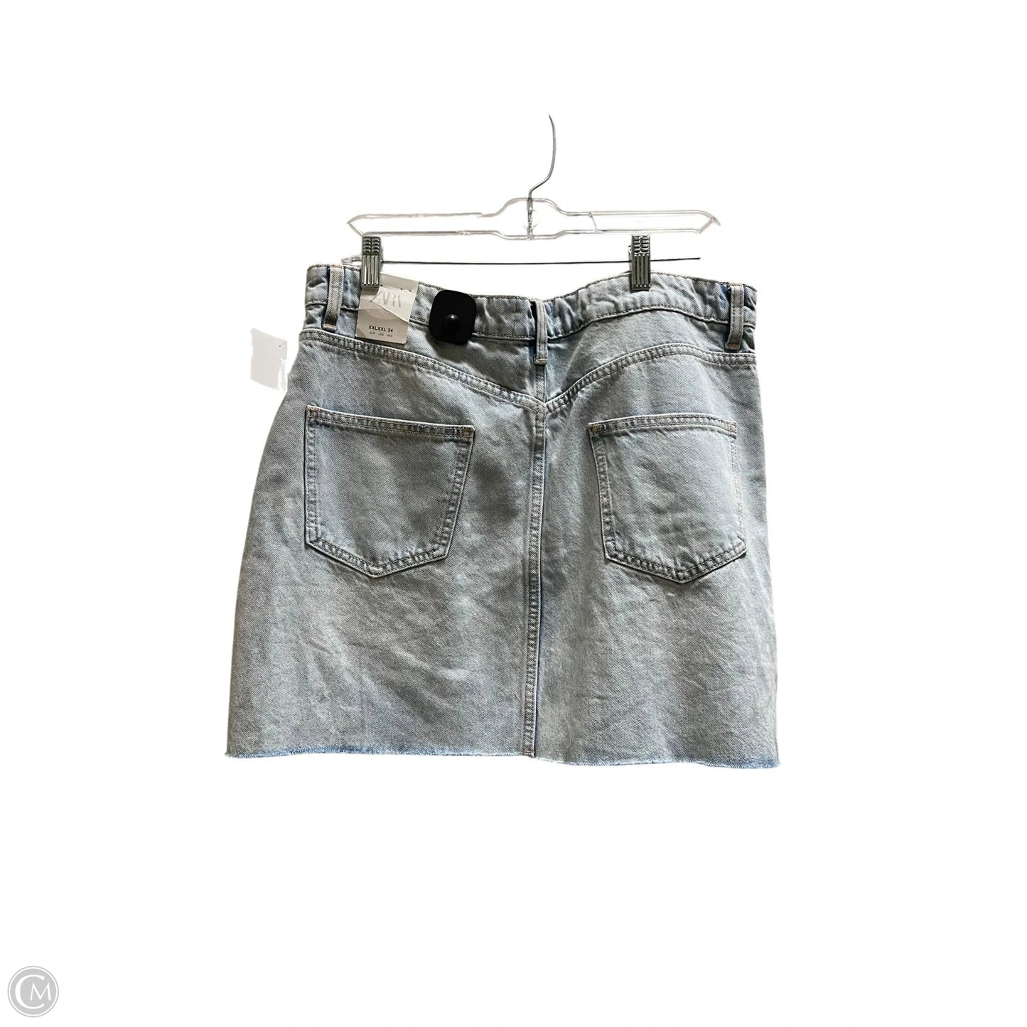Skirt Mini & Short By Zara In Blue Denim, Size: Xxl