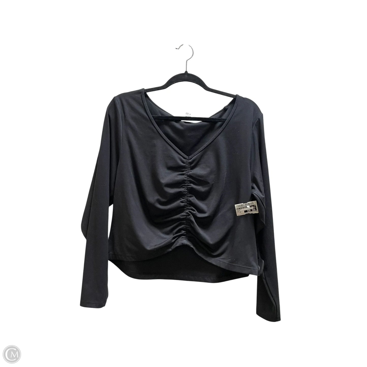 Athletic Top Long Sleeve Crewneck By All In Motion In Black, Size: 2x
