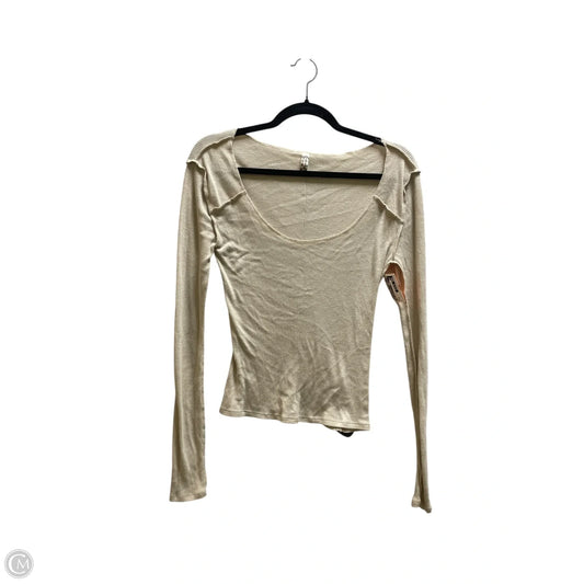 Top Long Sleeve By Free People In Tan, Size: M