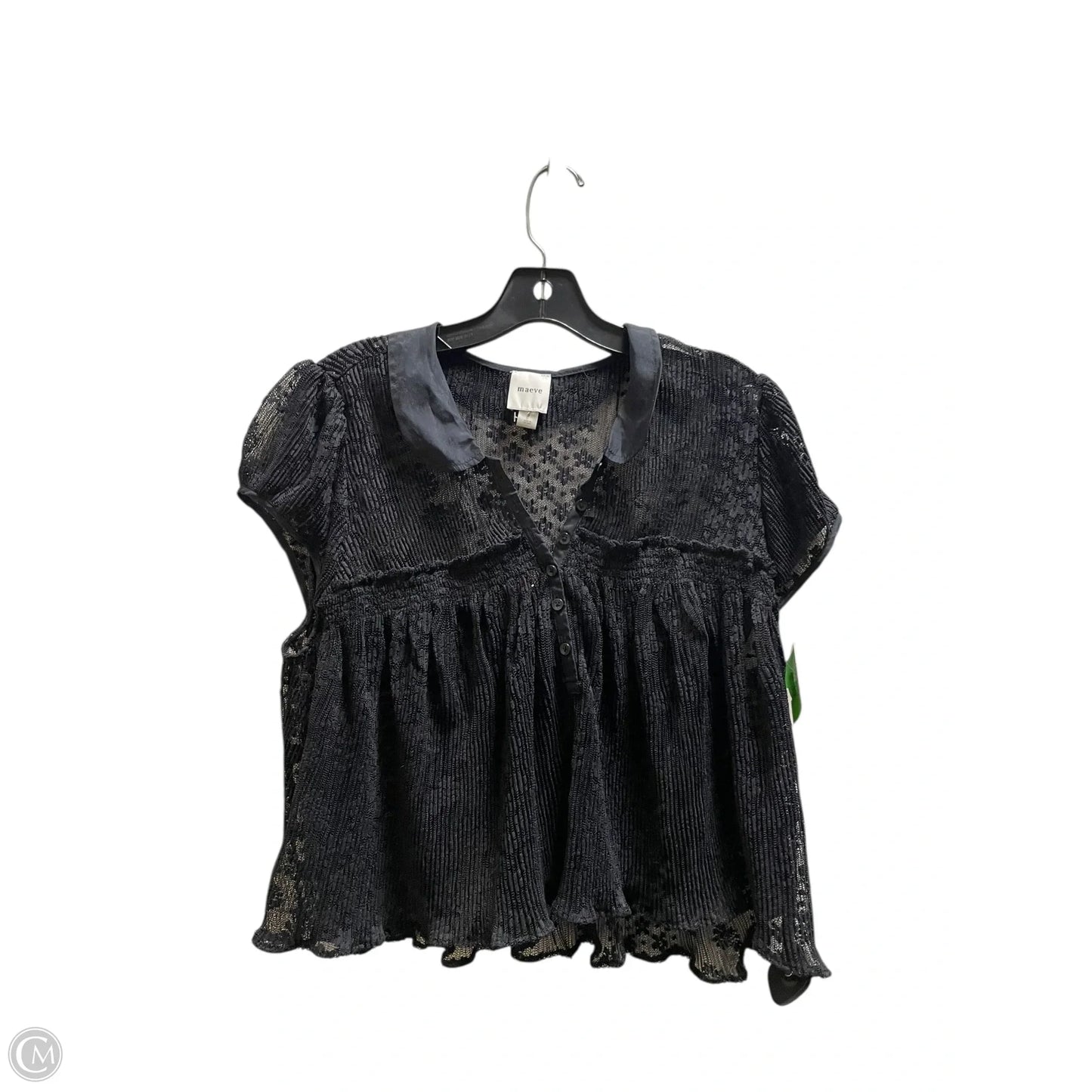 Top Short Sleeve By Maeve In Black, Size: S