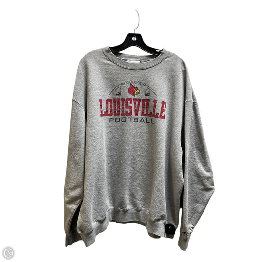 Sweatshirt Crewneck By Champion In Grey, Size: 2x