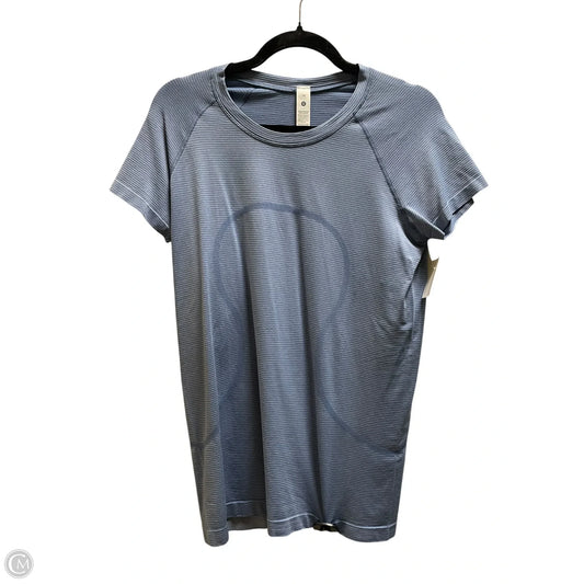 Athletic Top Long Sleeve Collar By Lululemon In Blue, Size: 10