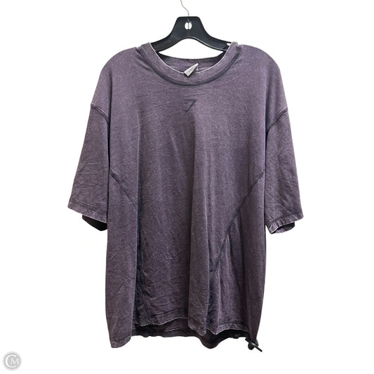 Top Short Sleeve By Gym Shark In Purple, Size: L